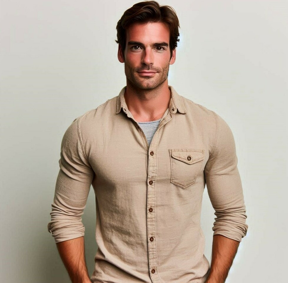 Casual dressed man with good posture